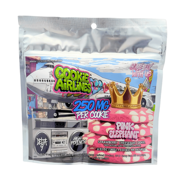 Cookie Airlines - 100mg-250mg THC Cookie Edible – Strawberry Cheesecake