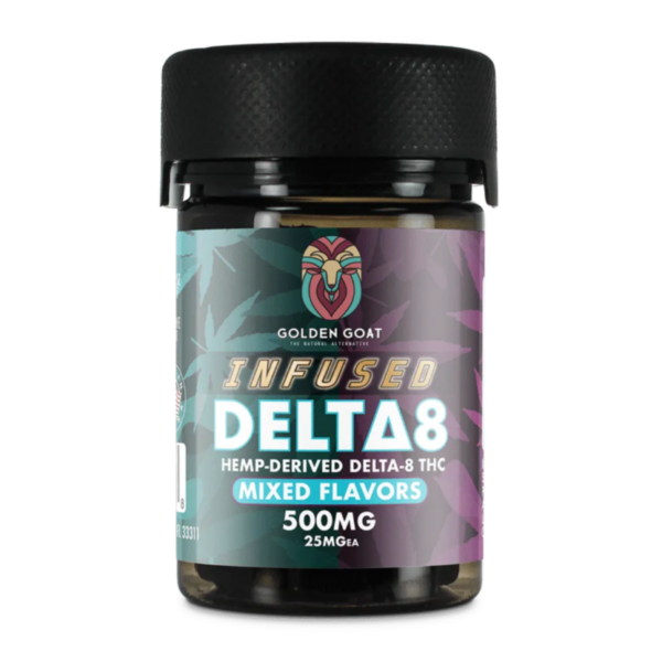 500mg Mixed Flavors Infused Delta-8 Gummies, 20ct