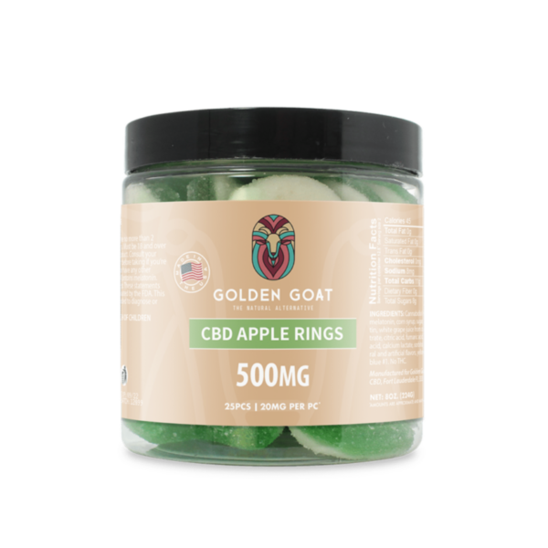 Apple Rings CBD Gummies 500mg | THC-Free CBD Edibles for Wellness