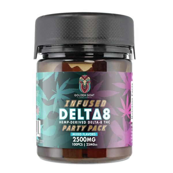 Infused Delta-8 Gummies, 2500mg – Party Pack – Mixed Flavors, 100ct