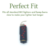 Hemp Wick Lighter Case - Fits Standard Lighters - Easy to Use Hemp Feeder for Slower & More Natural Flame - Hexagon Pattern - Image 3