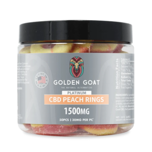 Platinum CBD Golden Goat Gummies 1500mg – Peach Rings