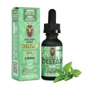 Golden Goat -1200mg D8 Oil – Mint – 30ml Bottle