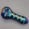 4" Multicolor Wig Wag Spoon Pipes w/ 7 Hole Screen - Image 7