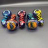 4" Multicolor Wig Wag Spoon Pipes w/ 7 Hole Screen - Image 2