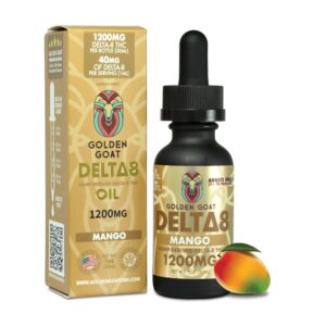 Golden Goat 1200mg Delta-8 THC Oil – Derived Mango Flavor