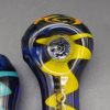 4" Multicolor Wig Wag Spoon Pipes w/ 7 Hole Screen - Image 3