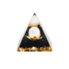 Lotus Flower w/ White Moon Orgonite Pyramid - 2.5" - Image 2
