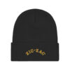 Zig Zag Embroidered Logo Beanie Cap