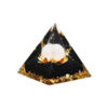 Lotus Flower w/ White Moon Orgonite Pyramid - 2.5"