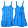 ThreadHeads Embroidered Buttoned Acid Wash Strap Dress - One Size / Colors Vary - Image 3