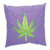 Leaf Purple Plush Pillow - 16"x15"