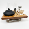 Zenco Sipping Vaporizer Basic All  Wood Tray for Organizing Your Dab Session with ISO Dispenser and Swab Jar - Image 5