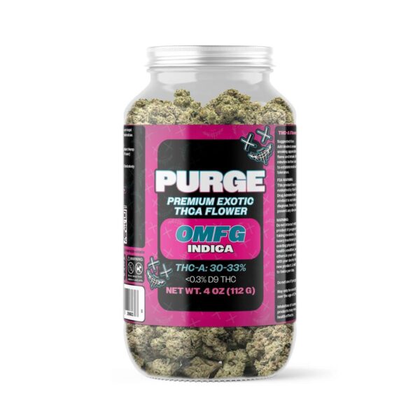 purge quarter pound thca flower jar