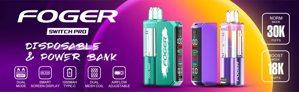 Foger switch pro magnetic pod nicotine disposable starter kit