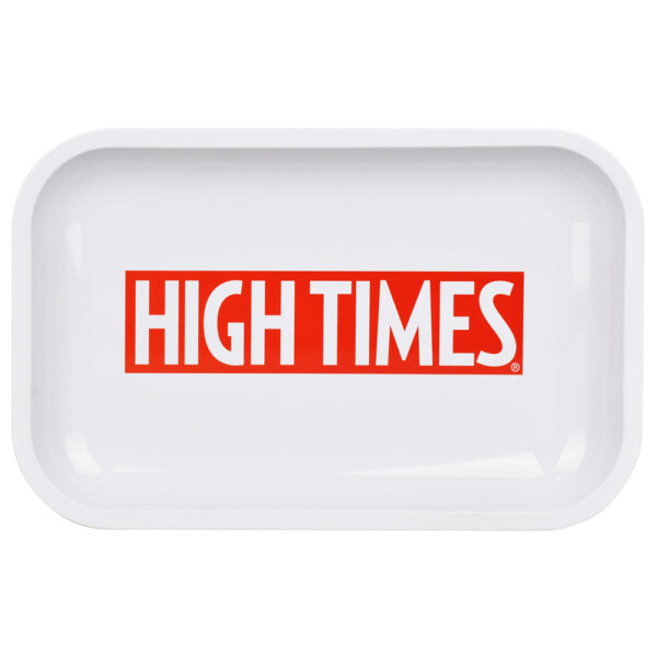 High Times Metal Rolling Tray w/ Lid - 11"x7" / High Times White - Image 4