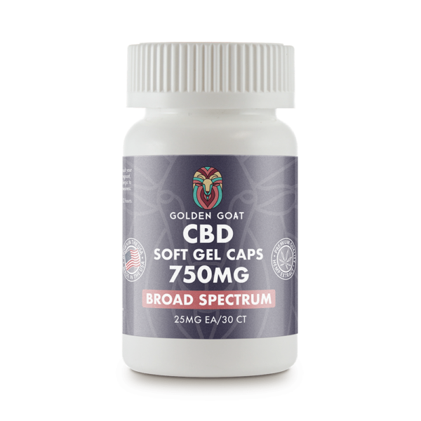 CBD Gel Capsules – Broad Spectrum – 750MG – 30ct - Image 2