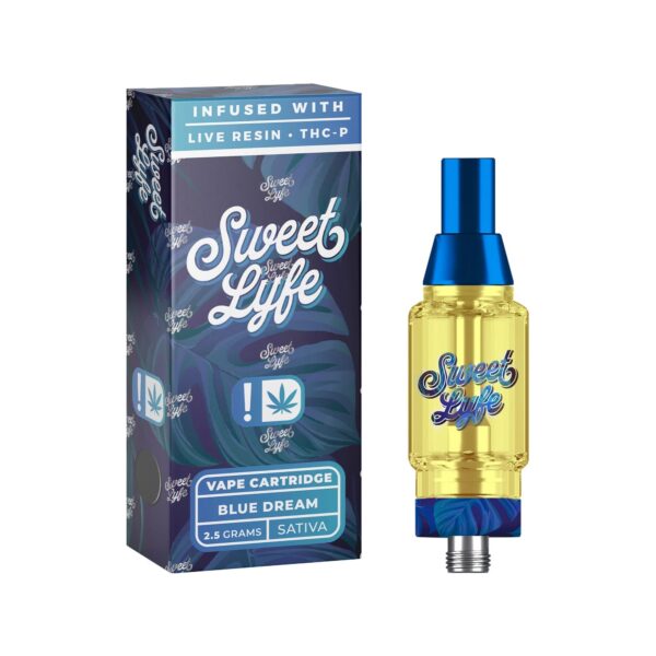 Vape Cartridges 2.5ml w Live Resin Delta + THCP - Blue Dream - Sativa - Image 3