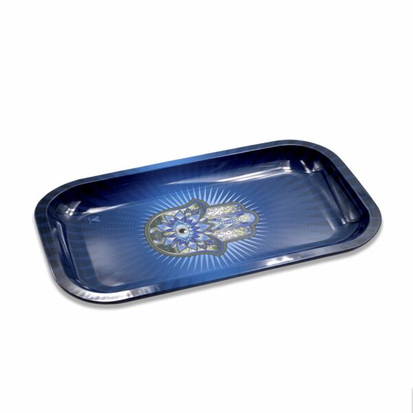 Hamsa Blue Metal Rollin' Tray - Image 4