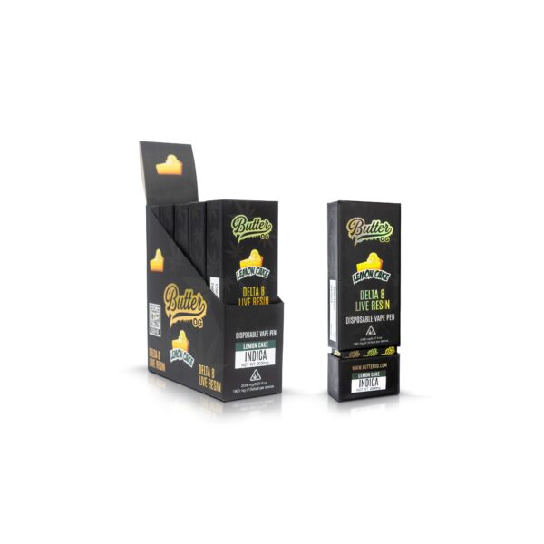 Butter OG Delta 8 Live Resin Disposable Vape 2G - Lemon Cake (Indica) - Image 2