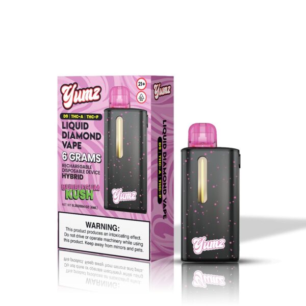 Yumz - Bubblegum Kush - Hybrid - THC Disposable Vape ( 6 Grams ) ( D9 + THC-A + THC-P ) - Image 3