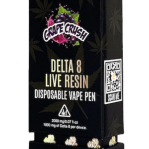 Butter OG Delta 8 Live Resin Disposable Vape 2G - Grape Crush (Indica)