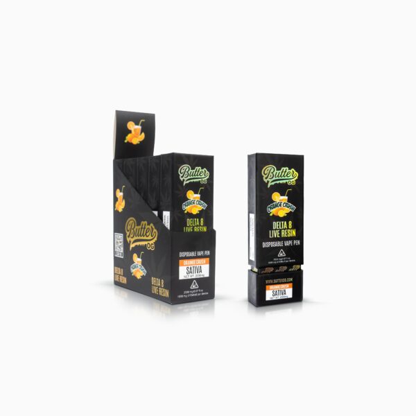 Butter OG Delta 8 Live Resin Disposable Vape 2G - Orange Crush (Sativa) - Image 4