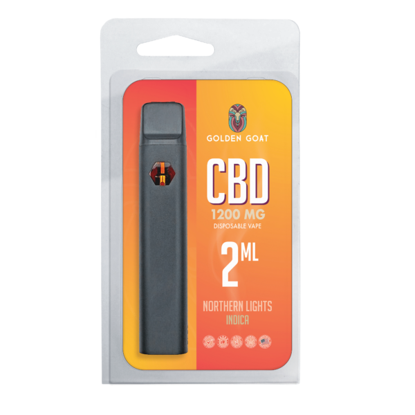 CBD Rechargeable Vape Device 1200MG, Northern Lights (Indica) - Image 2