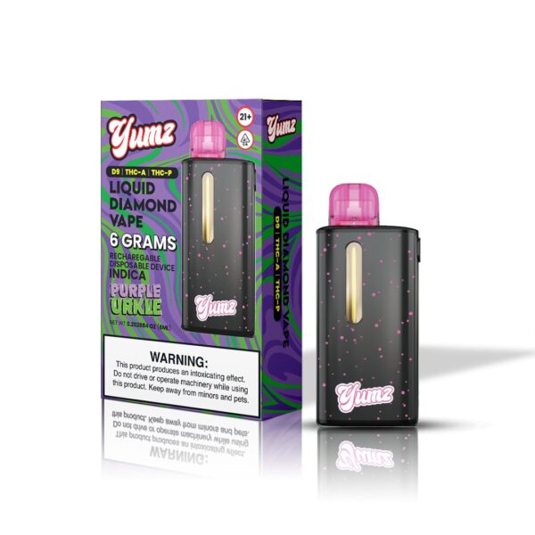 Yumz - Purple Urkle - Indica - THC Disposable Vape ( 6 Grams ) - Image 3