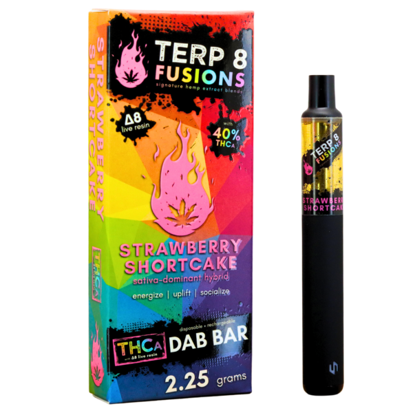 Strawberry Shortcake 2.25g THCA + D8 Live Resin Disposable Dab Bar | Terp 8