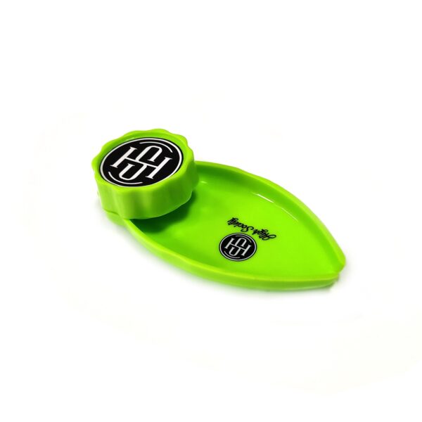 High Society | Mini Rolling Tray Grinder Combo - Neon Green - Image 4