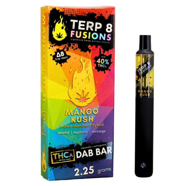 Mango Kush 2.25g THCA + D8 Live Resin Disposable Dab Bar | Terp 8