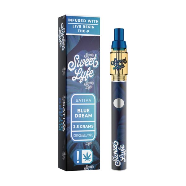 Disposable Vape Pen Live Resin Delta 8 + THCP - Blue Dream - Sativa - Image 2