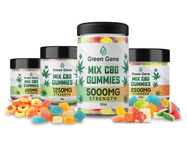 Green Gene High Potency CBD Mix Gummies 625MG - 5000MG - Image 2