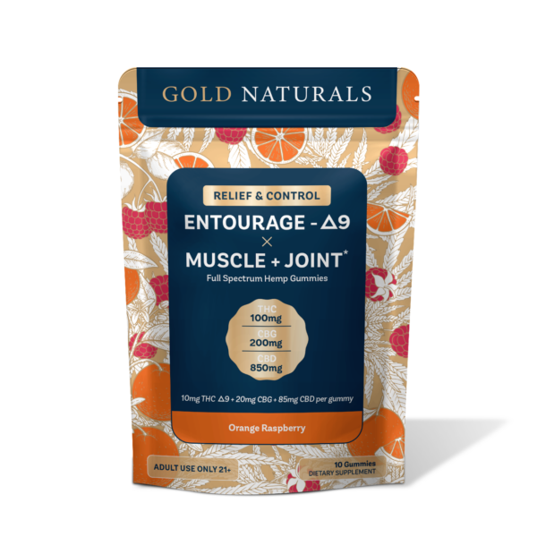 Gold Naturals Entourage Δ9 x Muscle + Joint Gummy - Image 5