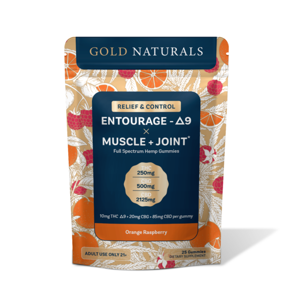 Gold Naturals Entourage Δ9 x Muscle + Joint Gummy