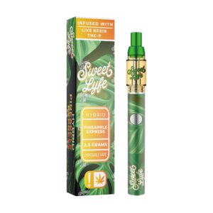 Sweet Lyfe Vape Pen 2.5ml w Live Resin Delta 8 + THCP - Pineapple Express - Hybrid