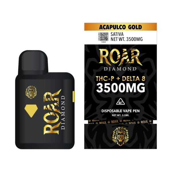 Roar Diamond THC-P + Delta 8 3500MG - Acapulco Gold - Image 2