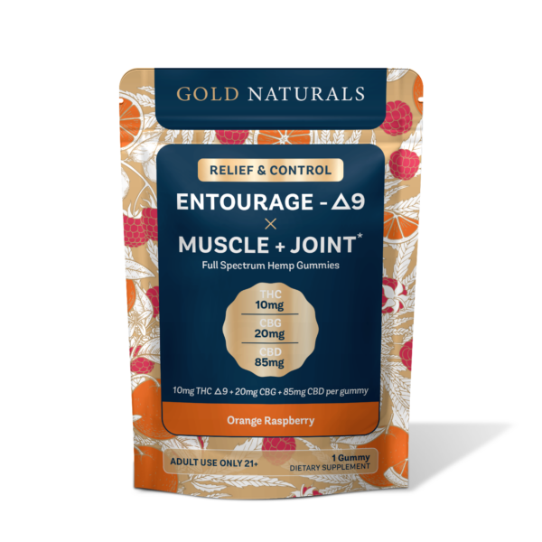 Gold Naturals Entourage Δ9 x Muscle + Joint Gummy - Image 7