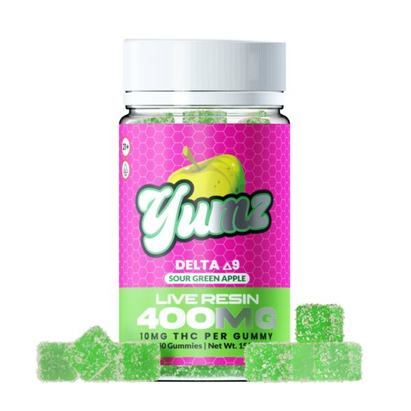 THC Gummies - Delta 9 THC - YUMZ LAB - Sour Green Apple