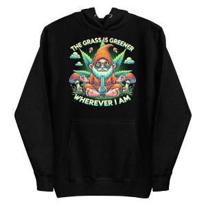 "The Grass Is Greener Wherever I Am" Remedy Center Hoodie