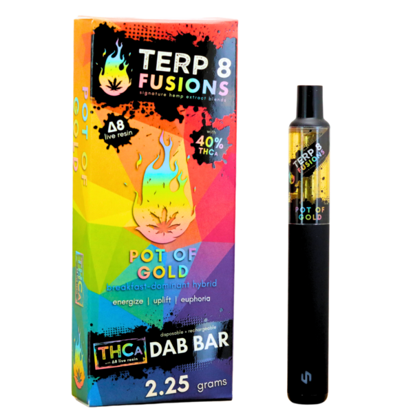 Pot of Gold 2.25g THCA + D8 Live Resin Disposable Dab Bar | Terp 8