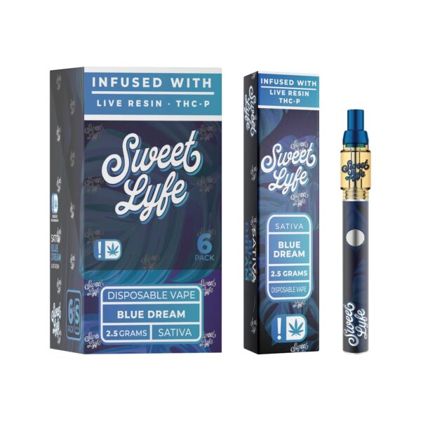 Disposable Vape Pen Live Resin Delta 8 + THCP - Blue Dream - Sativa - Image 3