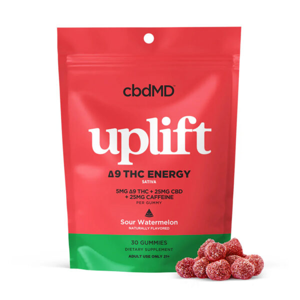 Delta 9 THC Uplift Gummies 100MG - Watermelon - Image 2