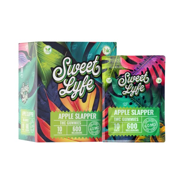 Vegan Gummies 600MG THC Blend - Apple Slapper - Image 2