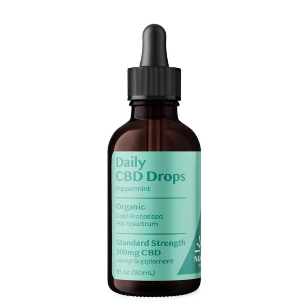 Organic Daily CBD Drops - Peppermint 500mg Full Spectrum - Image 2