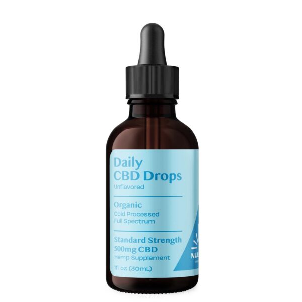 Organic Daily CBD Drops - Unflavored 500mg Full Spectrum - Image 2