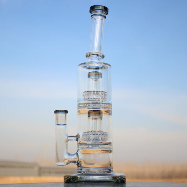 Dual Matrix Percolator Glass Water Pipe 12" - Image 5