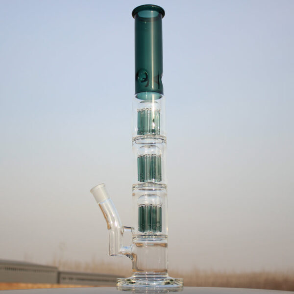 Triple Tree Percolator Glass Water Pipe 19" - Image 2