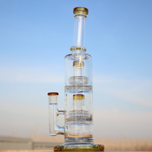 Dual Matrix Percolator Glass Water Pipe 12" - Image 2